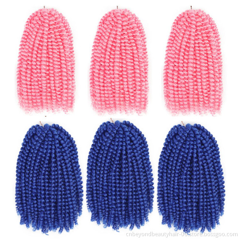 cheap Spring Twist Hair Synthetic Wholesale Long 8 12 16 inch Spring Twist Bounce Crochet Braids Synthetic Braiding Hair